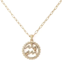 Betsey Johnson Faux-Stone Aquarius Celestial Pendant Necklace Charm Zodiac Set