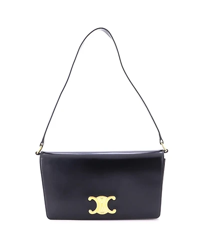 Pre-Owned Celine Trapeze Triomphe Shoulder Bag Smooth Calfskin