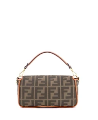 Pre-Owned Fendi Medium Baguette Nm Bag Zucca Embroidered Canvas