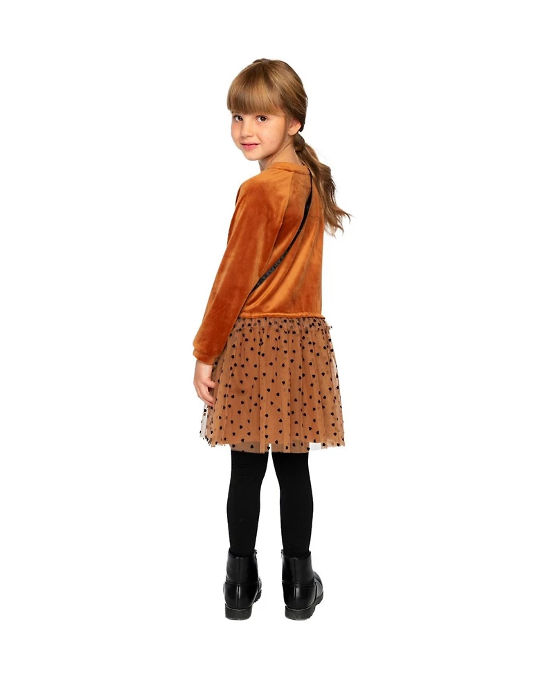 Deux par Little and Big Girl 6 - 14 Bi-Material Dress