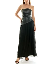 Row A Juniors' Sweetheart Neck Midi Dress