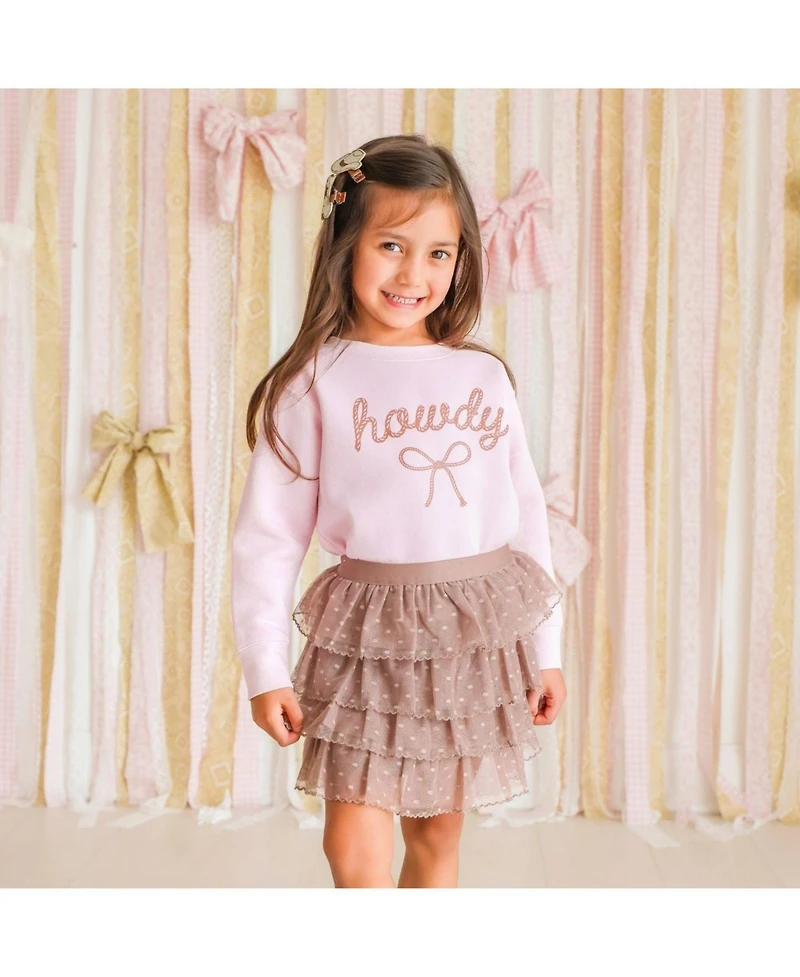 Sweet Wink Toddler Girls Girls( 2T - 4T) Howdy Darling Western Sweatshirt