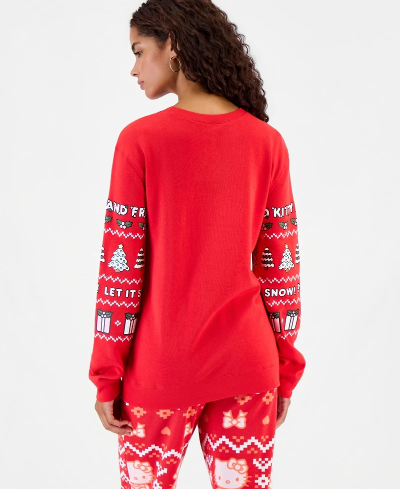 Sanrio Juniors' Hello Kitty Christmas Graphic Sweatshirt