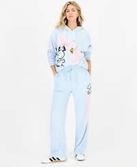 Peanuts Juniors' Snoopy Woobie Wide-Leg Fleece Pants