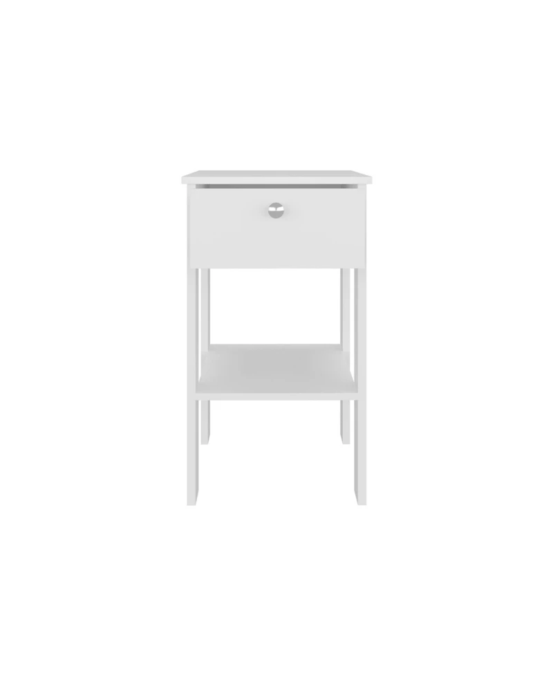 Fm Furniture Shongopovi One Drawer Nightstand with Open Shelf, Compact Design, Modern Style, Bedroom Use