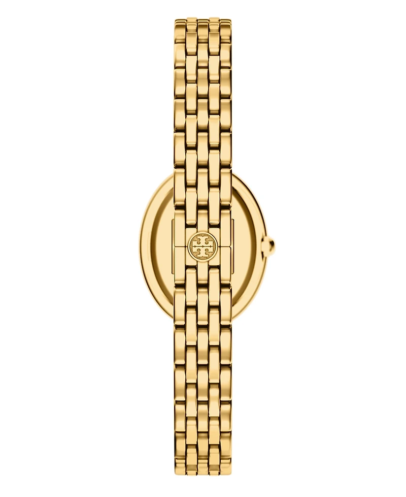 Tory Burch Women's Oval Gold-Tone Stainless Steel Watch 22mm