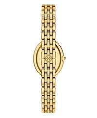 Tory Burch Women's Oval Gold-Tone Stainless Steel Watch 22mm