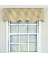 Rlf Home Dottie Cornice Window Valance 100% Cotton Lined Rod Pocket