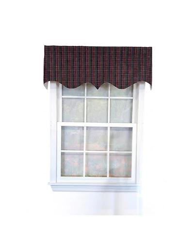Rlf Home Tiffany Check Regal Window Valance 100% Cotton Lined Rod Pocket