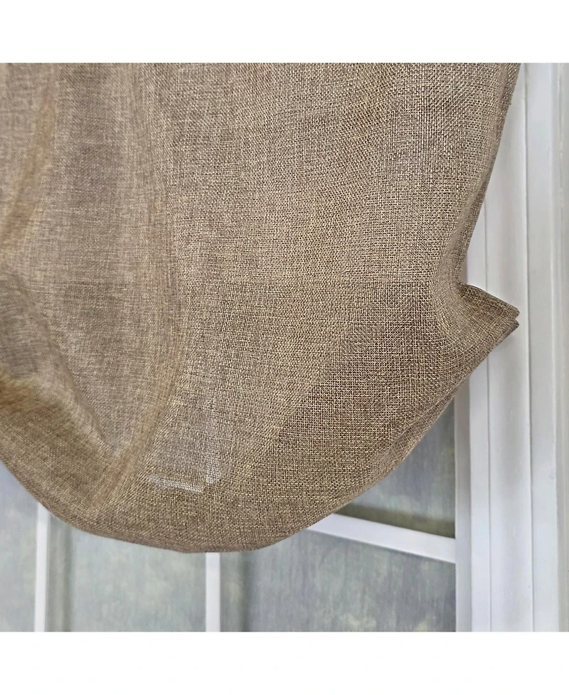Rlf Home Linen Sheer Stationary Balloon Window Valance 100% Cotton Rod Pocket