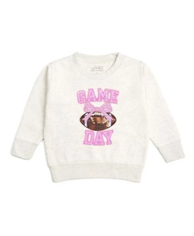 Sweet Wink Little Girls Game Day Sequin Patch Sweatshirt