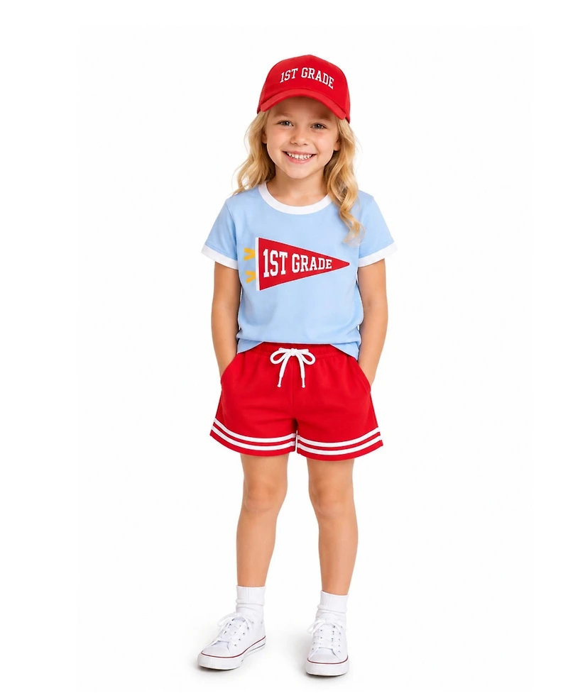 Bits & Bows Little/Big Unisex Back-to-School 1st Grade Baseball Hat