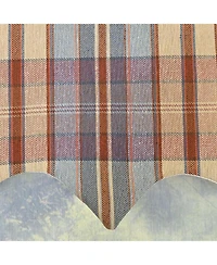 Rlf Home Tartan Plaid Regal Window Valance 100% Cotton Lined Rod Pocket