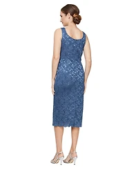 Sl Fashions 2-Pc. Lace Jacket & Midi Dress Set