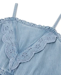 abercrombie kids Girls' 5-16 Sleeveless Denim Jumper