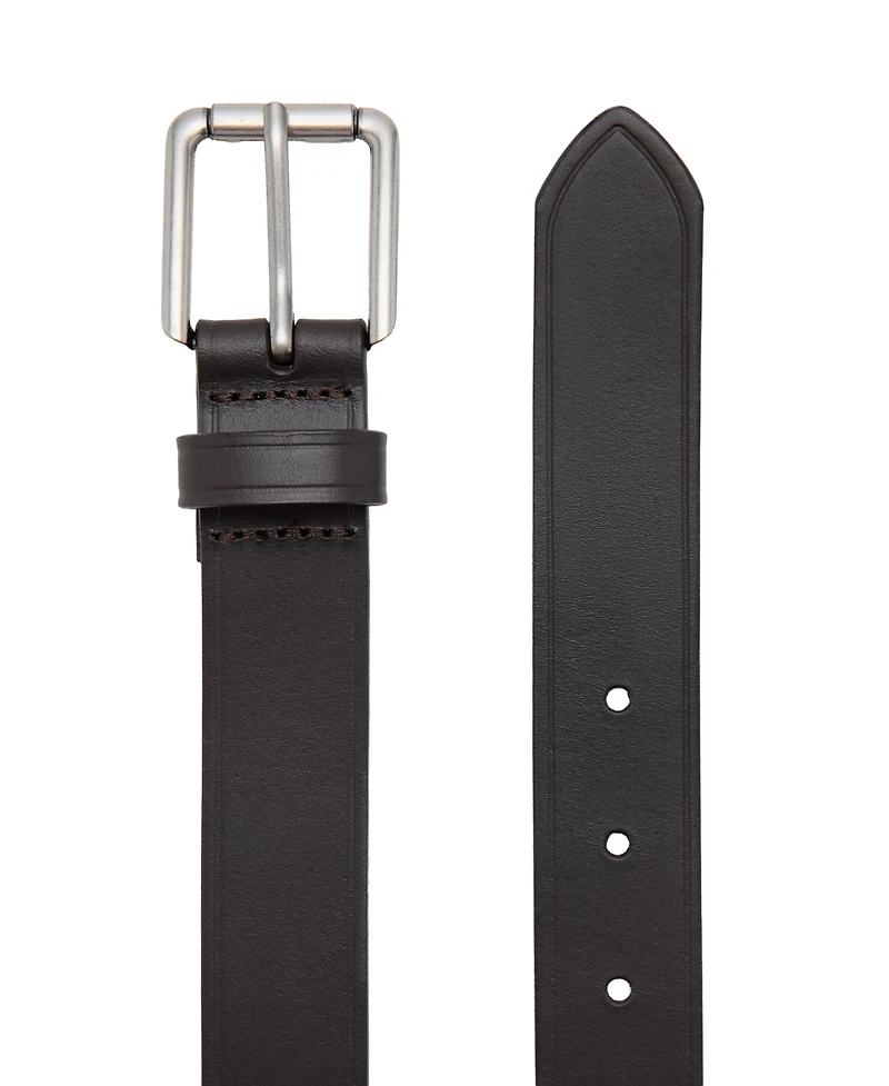 Mango Men's Square Buckle Leather Belt