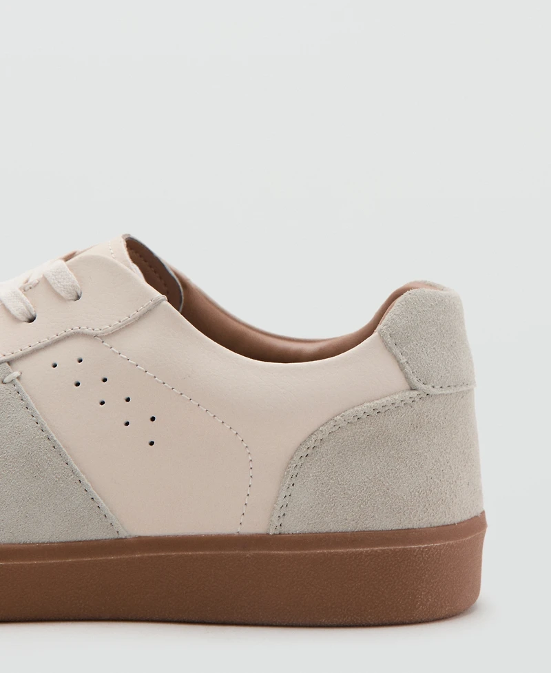 Mango Men's Combined Leather Sneakers