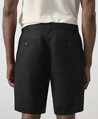 Mango Men's Slim-Fit Linen 9.84" Bermuda Shorts