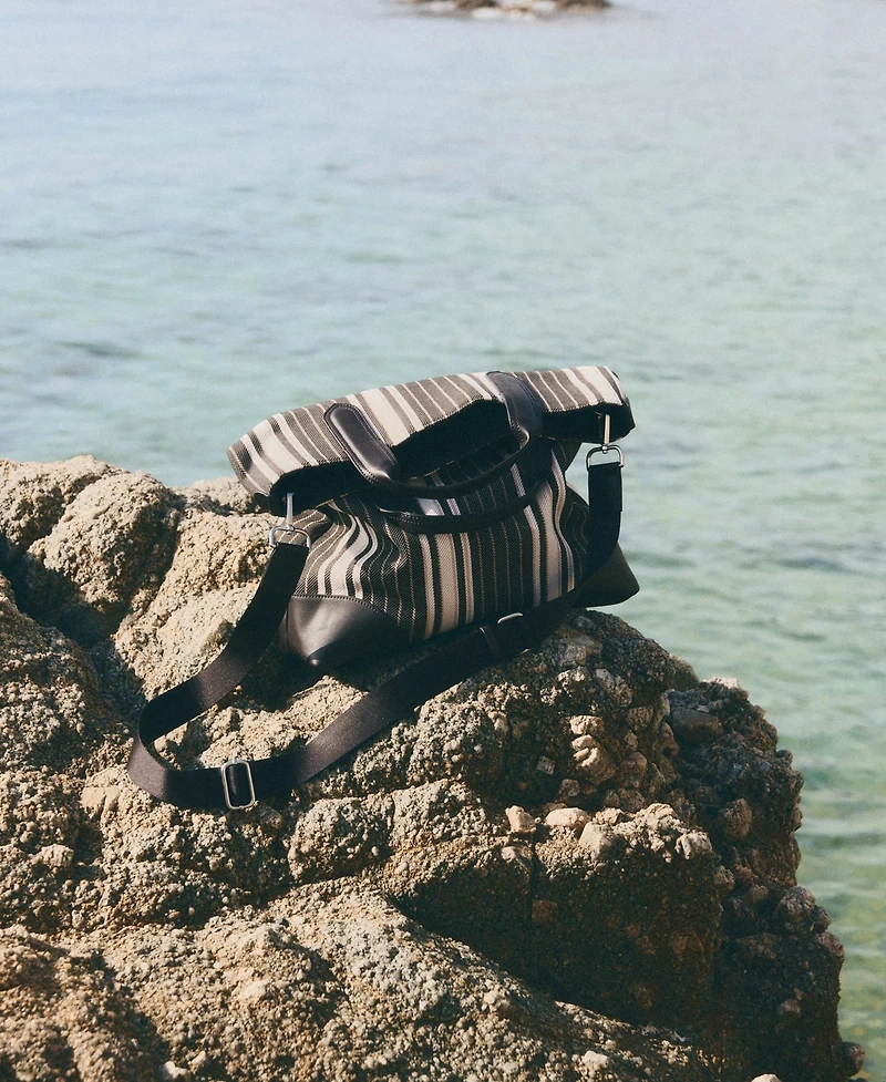 Mango Men's Striped Tote Bag