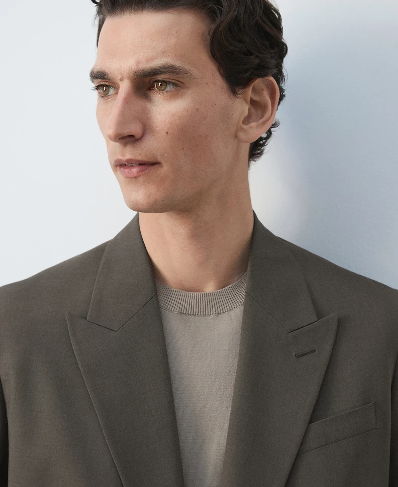 Mango Men's Boston Regular-Fit Double-Breasted Suit Blazer