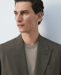 Mango Men's Boston Regular-Fit Double-Breasted Suit Blazer