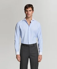 Mango Men's Cotton Striped Shirt