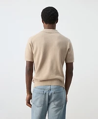 Mango Men's Fine-Knit Cotton Polo Shirt