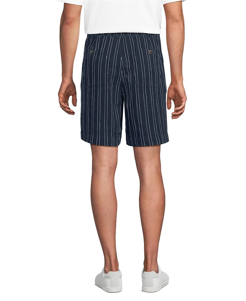 Lands' End Men's 7" Linen Cotton Elastic Waist Short