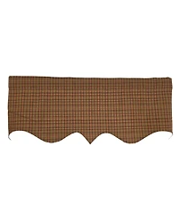 Rlf Home Barn Plaid Regal Window Valance 100% Cotton Lined Rod Pocket