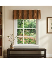Rlf Home Pascal Stripe Tailored Window Valance Cotton Lined Rod Pocket