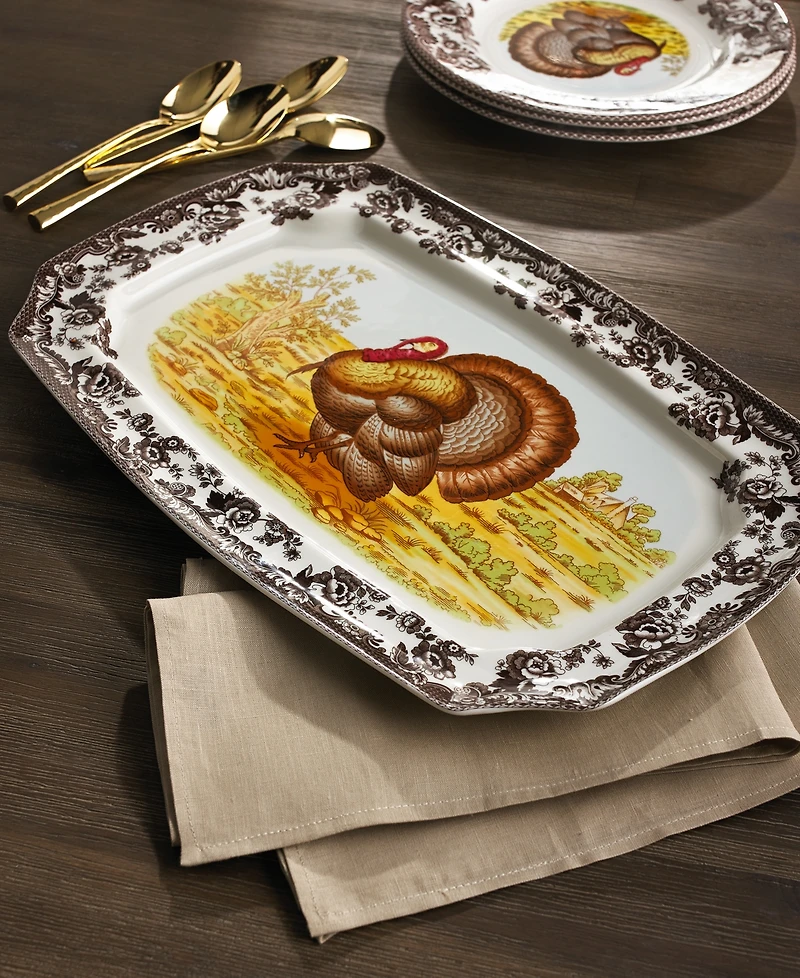 Spode Woodland Turkey Rectangular Platter