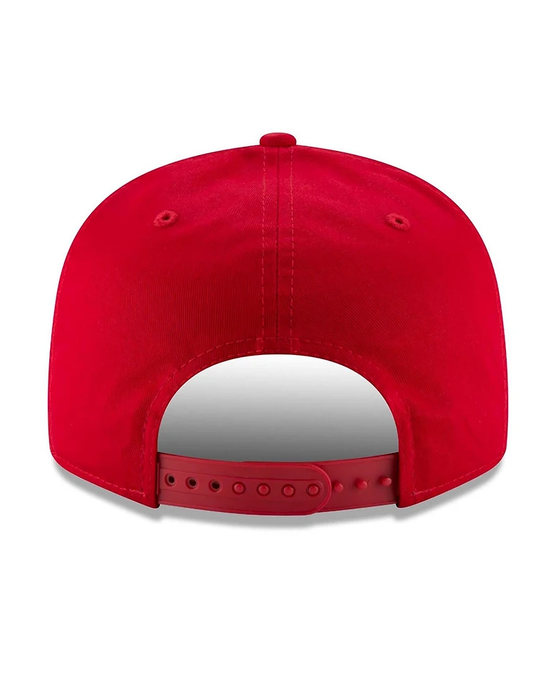 New Era Men's Scarlet San Francisco 49ers 80th Anniversary Side Patch 9FIFTY Snapback Hat