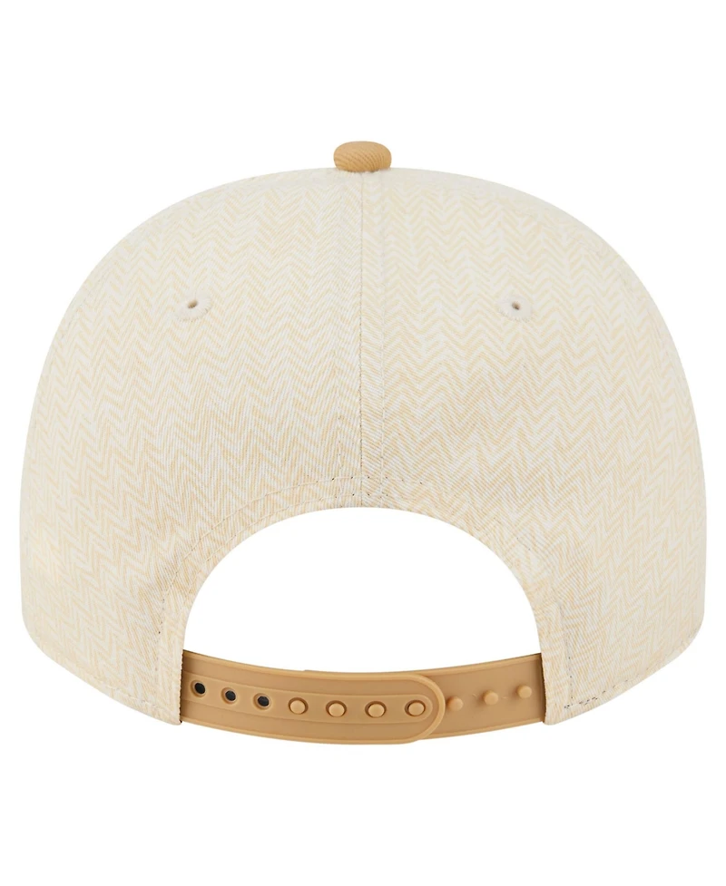 New Era Men's Cream Miami Dolphins Herringbone 9FIFTY A-Frame Snapback Hat