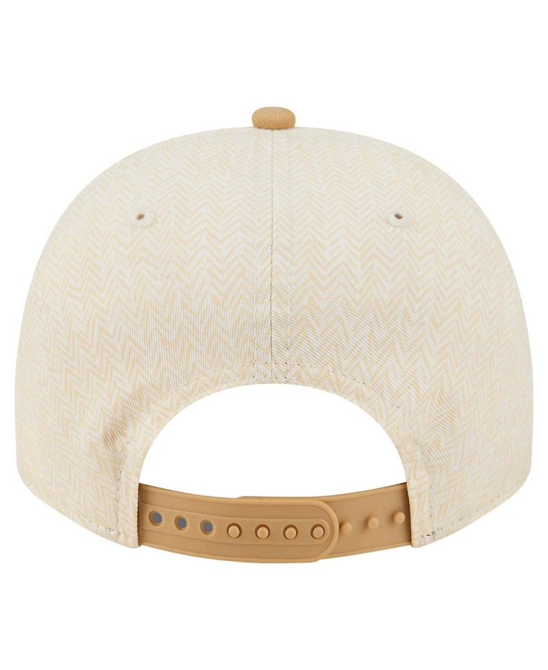 New Era Men's Cream New York Yankees Herringbone 9FIFTY A-Frame Snapback Hat