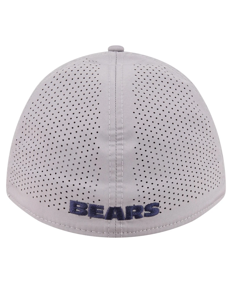 New Era Men's Gray Chicago Bears 39THIRTY M-Crown Flex Fit Hat