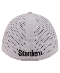 New Era Men's Gray Pittsburgh Steelers 39THIRTY M-Crown Flex Fit Hat