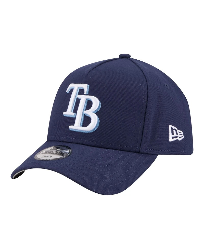 New Era Big Boys and Girls Navy Tampa Bay Rays 9FORTY A-Frame Adjustable Hat
