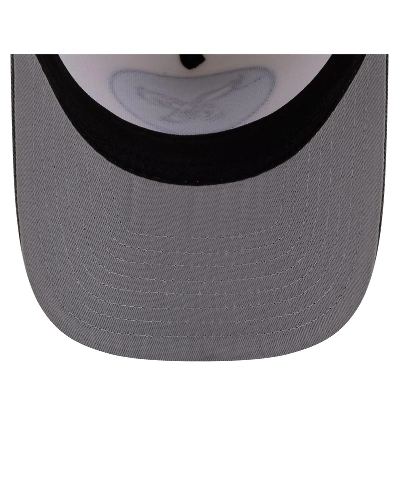 New Era Men's Cream/Black Philadelphia Eagles Washed A-Frame 9FIFTY Snapback Hat