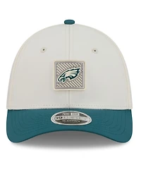 New Era Men's Cream/Midnight Green Philadelphia Eagles 2026 Nfl Training Camp 39THIRTY Flex Hat