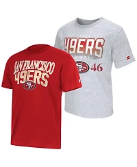Starter Men's 2-pack Scarlet/Gray San Francisco 49ers Logo T-Shirt