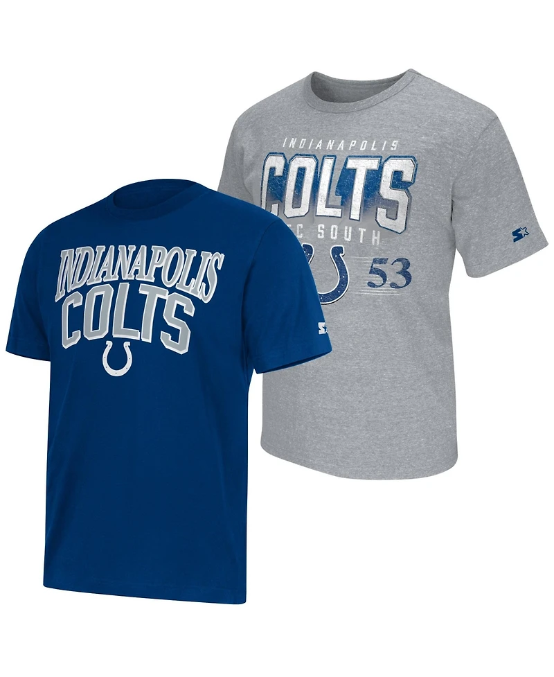 Starter Men's 2-pack Royal/Gray Indianapolis Colts Logo T-Shirt