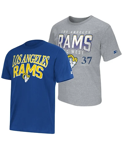 Starter Men's 2-pack Royal/Gray Los Angeles Rams Logo T-Shirt