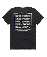 Homage Men's and Women's Charcoal New York Giants 2026 Nfl Schedule Queen Tri-Blend T-Shirt