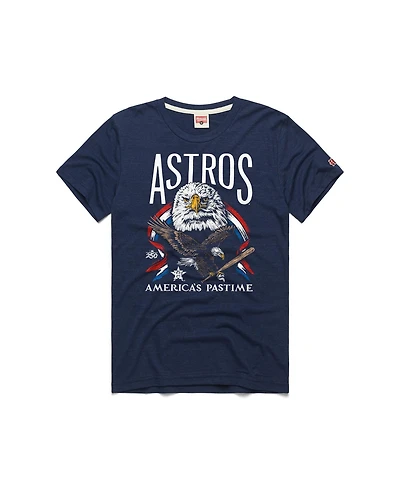 Homage Men's Navy Houston Astros America's Pastime Tri-Blend T-Shirt