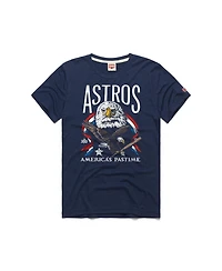 Homage Men's Navy Houston Astros America's Pastime Tri-Blend T-Shirt