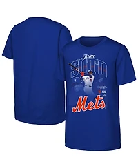 Outerstuff Big Boys and Girls Juan Soto Royal New York Mets Triple Player Graphic T-Shirt