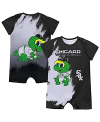 Outerstuff Baby Boys and Girls Black Chicago White Sox Mascot Bodysuit