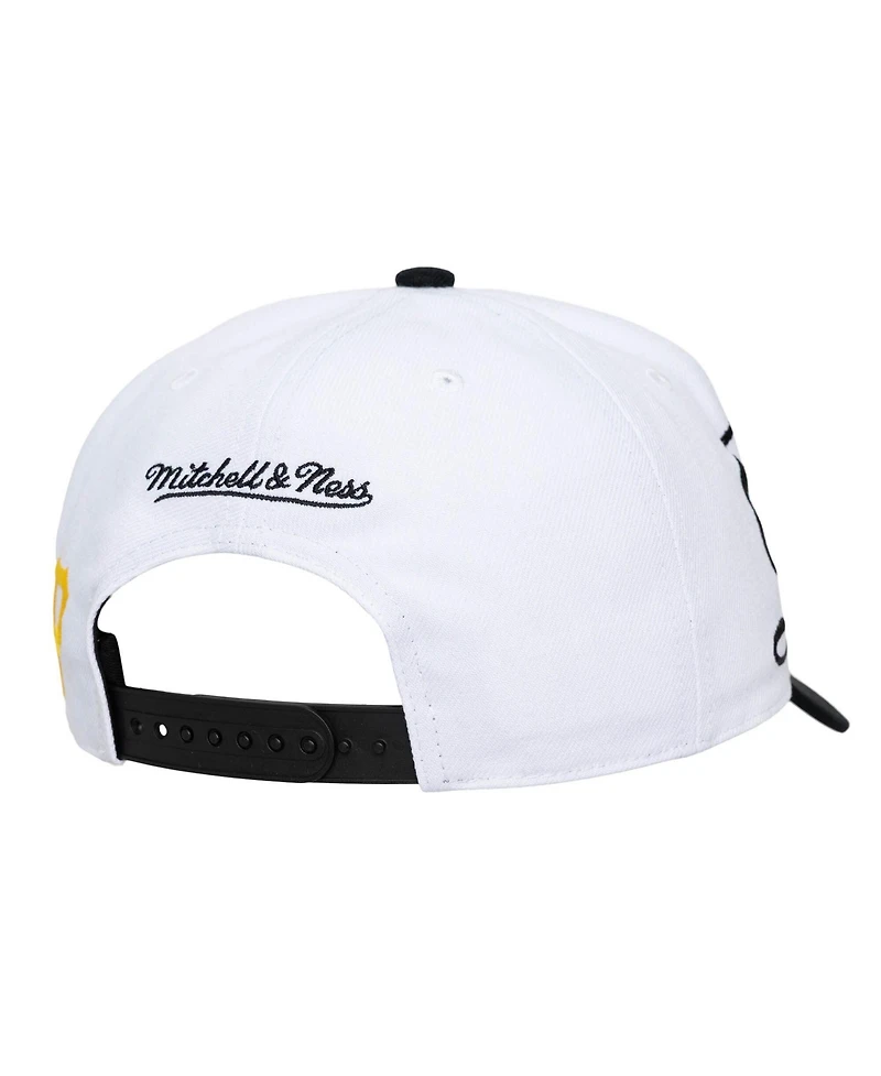 Mitchell & Ness Men's and Women's White/Black Pittsburgh Pirates Xl Script Pro Crown Adjustable Hat