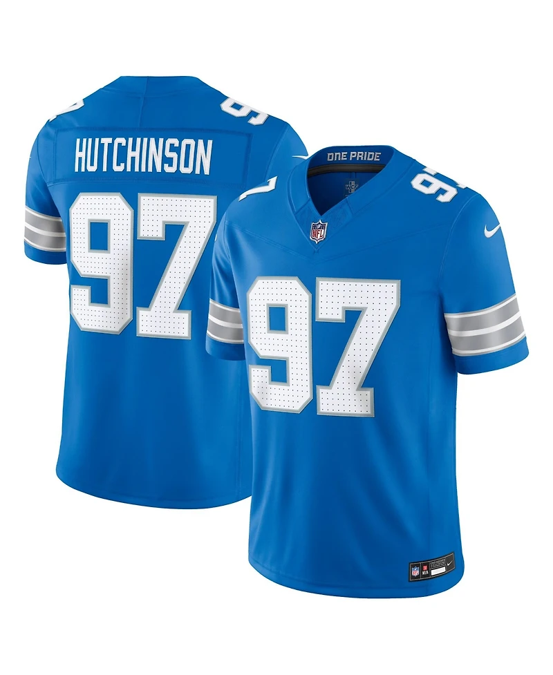 Nike Men's Aidan Hutchinson Blue Detroit Lions Vapor F.u.s.e. Stitched Limited Jersey