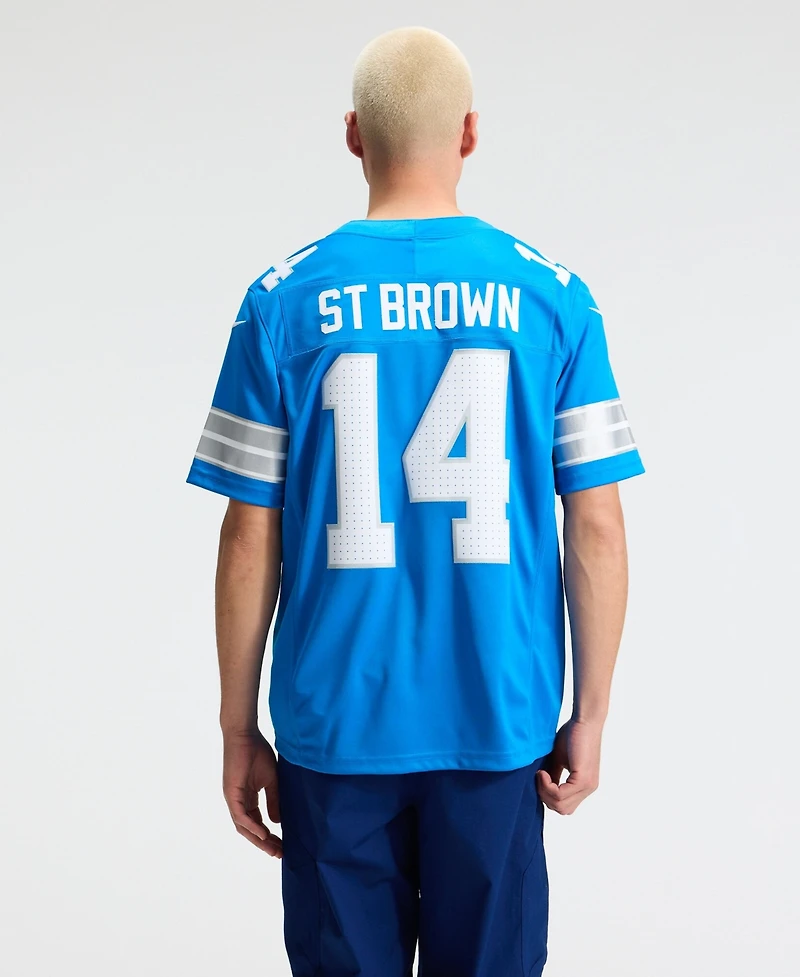 Nike Men's Amon-Ra St. Brown Blue Detroit Lions Vapor F.u.s.e. Stitched Limited Jersey